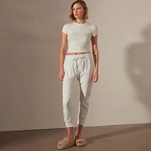 James Perse Cream Jogger Pants small